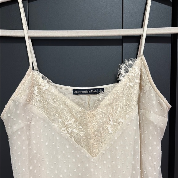 Cream Polka Dot Lace Slip Dress - Picture 4 of 7